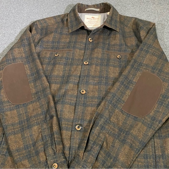 Tommy Bahama Flannel Elbow Patch Men’s Long Sleeves Size Large. - Picture 7 of 11